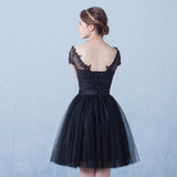 New arrival elegant party mini prom dress Vestido de Festa A-line appliques lace-up  cocktail party dress free shipping