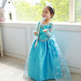 New Arrival Dresses Girls Princess Anna Elsa Cosplay Costume Kid's Party Dress Kids Girls Clothes