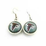 New Arrival Double Football Drop Earrings Atlanta Falcons Team Logo Drop Earrings For Women Jewelry 10pairs/lot