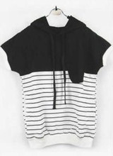 New arrival Cotton striped t-shirt women short sleeve hooded Causal t shirts Women Summer tops for women clothing tshirts New arrival Cotton striped t-shirt women short sleeve hooded Causal t shirts Women Summer tops for women clothing tshirts