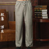 New Arrival Chinese Men's Kung Fu Trousers Cotton Linen Kung Fu Pant Tai Chi Pants Wu Shu Pants Size M L XL XXL XXXL W38