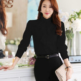 New Arrival Chiffon Ruffles Women Shirts Lady White Shirts Long Sleeve Blouse Shirt Plus Size S-5XL Slim Female Blusa Women Tops