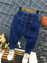 New arrival Children Broken Hole Pants Trousers 2016 Baby Boys Girls Jeans Fashion Autumn 3-7Yrs Kids Trousers Children Clothing