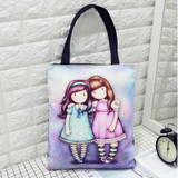 New Arrival Character Women's Handbag Durable Canvas Portable Shoulder bag Ladies Cartoon Casual Tote Bag Hot sale Shopping Bags