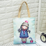 New Arrival Character Women's Handbag Durable Canvas Portable Shoulder bag Ladies Cartoon Casual Tote Bag Hot sale Shopping Bags