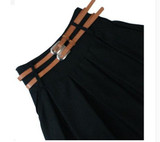 New Arrival Autumn Winter Wool Skirt For Women Plus Size Mid Long Skirt High Waist Pleated Skirt Black Gray Woolen Skirts Women