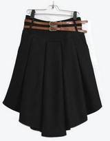 New Arrival Autumn Winter Wool Skirt For Women Plus Size Mid Long Skirt High Waist Pleated Skirt Black Gray Woolen Skirts Women