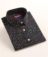 New Brand Red Polka Dot Shirt Dots Women Shirts Bohemia Long Sleeve Blouses Red Dot White Women Shirts Blouses Blusa Mujer