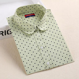 New Brand Red Polka Dot Shirt Dots Women Shirts Bohemia Long Sleeve Blouses Polka Dot White Women Shirts Blouses Blusa Mujer