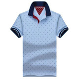 New Brand Polos Mens Printed POLO Shirts 100% Cotton Short Sleeve Camisas Polo Casual Stand Collar Male Polo Shirt 4XL EDA234