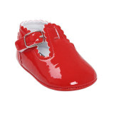 New Brand Patent Toddler First Walkers Pu leather Round Toe Baby shoes Flats Babe Ballet Dress Princess Soft Soled Shoes