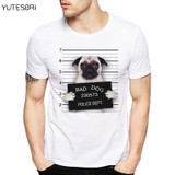 New brand clothing Summer Fashion French Bulldog Design T Shirt Men's High Quality dog Tops Hipster Tees funny t-shirt for men
