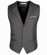New Brand Clothing Men Vest Black Gray Blazer Collar Sleeveless Suit Vests Classic Dress Slim Fit Vests Mens Formal Waistcoat New Brand Clothing Men Vest Black Gray Blazer Collar Sleeveless Suit Vests Classic Dress Slim Fit Vests Mens Formal Waistcoat