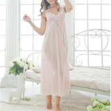 New Arrivals Solid Nightgowns Home Dress Comfortable Sleep Shirts Sexy Nightwear Spaghetti Strap Lace Nightgown Female #H166
