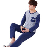New Arrivals Men Pajamas Long-sleeved Autumn Winter Male Pajama Set Men Pure Full Cotton Pajamas For Men Set Sleepwear Suit