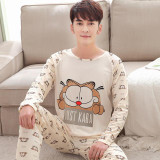 New Arrivals 2017 Lovers pajamas women long-sleeved spring thin pajama sets men pure couple pajamas for men set sleepwear suit