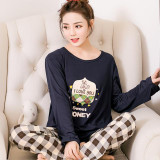 New Arrivals 2017 Lovers pajamas women long-sleeved spring thin pajama sets men pure couple pajamas for men set sleepwear suit