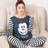 New Arrivals 2017 Lovers pajamas women long-sleeved spring thin pajama sets men pure couple pajamas for men set sleepwear suit
