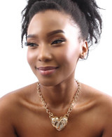 Heart Pendant Neckalce - Gold