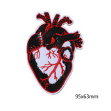 Heart Embroidery Patch For Clothing Punk Motif Iron On Patches DIY Badge Garment Decoration