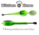 Healthy Flavor Total Tea Infuser Gadget Measure Swirl Steep Stir And Press Food Grade PlasticTea&amp;Coffee Strainer KK122