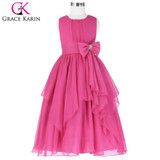 Grace Karin Chiffon Flower Girl Dresses 2018 Princess Children Kids Communion Dress Girl Evening Gowns Pageant Prom Dresses
