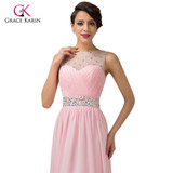 Grace Karin Cheap Pink Purple Bridesmaid Dresses Under $50, Long Backless Designer Wedding Guest Dress For Bridemaid Party 6112