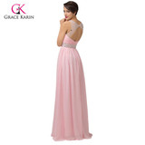 Grace Karin Cheap Pink Purple Bridesmaid Dresses Under $50, Long Backless Designer Wedding Guest Dress For Bridemaid Party 6112