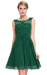 Grace Karin Bridesmaid Dresses Short Party Vestidos Sleeveless Appliques Beading Kneed Length Wedding 2017 Bridesmaid dress