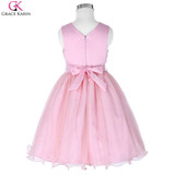 Grace Karin 3D Flower Girl Dresses Children Party Kids Clothes Toddler Bowknot Princess Ball Gowns Pageant Communion Dress Frock
