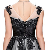 Grace Karin 2017 Soft Tulle Lace Long Black Appliques Evening Dresses Elegant Sequin Sleeveless Formal Evening Dress Party Gowns Grace Karin 2017 Soft Tulle Lace Long Black Appliques Evening Dresses Elegant Sequin Sleeveless Formal Evening Dress Party Gowns
