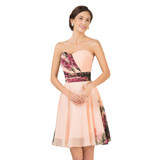 Grace Karin 2017 Floral Print Short Prom Dresses Sweetheart Sexy Classic Party Gowns Chiffon Formal Dress ballkleider CL7501
