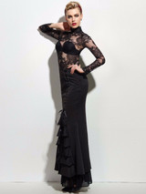 Gothic Style Mermaid Skirts Women Sexy Fishtail Corset Bottoms Vintage Lace-Up Long Frilly Skirt Slim Floor-Length Trumpet Skirt