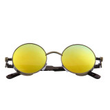Gothic Steampunk Mens Sunglasses Coating Mirrored Sunglasses Round Circle Sun glasses Retro Vintage Gafas Masculino Sol S'567 Gothic Steampunk Mens Sunglasses Coating Mirrored Sunglasses Round Circle Sun glasses Retro Vintage Gafas Masculino Sol S'567