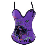 Gothic clothing overbust corset steampunk corsets and bustiers plus size waist Trainer corset corpetes e espartilhos para festa