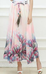 VA 2017 Summer Big Plus Size Women Clothing Bohemian Floral Print Beach Chiffon Floor Long Maxi Skirts Of Tulle Saia Faldas P001 VA 2017 Summer Big Plus Size Women Clothing Bohemian Floral Print Beach Chiffon Floor Long Maxi Skirts Of Tulle Saia Faldas P001