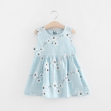 V-TREE summer baby girls dress sleeveless children kids dress cotton sundress for girl fashion clothes 18M-6Year