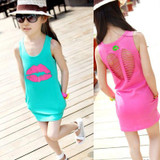 V-TREE 2017 baby girls summer dress girl clothing hollow girl dress baby casual dress