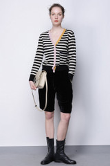 V-neck Knit Sweater In Stripe CRTP0054