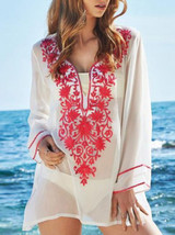 V-neck Bohemia Mini Beach Dress