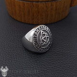 Triquetra Trinity Knot Ring With Runes Triquetra Trinity Knot Ring With Runes