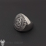 Triquetra Trinity Knot Ring With Runes Triquetra Trinity Knot Ring With Runes