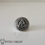 Triquetra Trinity Knot Ring With Runes Triquetra Trinity Knot Ring With Runes