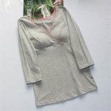 V Breast Feeding Tees Maternity Nursing Clothes Pregnant Women Breastfeeding T-shirt Maxi Premama Wear Clothing