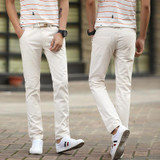 Uwback2017 Summer Men Casual Pants Slim Straight Cotton Pants Lightweight Business Trousers Fashion Spring Pantalon Hombre XA171