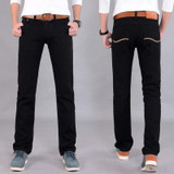 Uwback Summer Casual Pants Men Designed Back Pocket Novelty Trousers Cotton 2017 Fashion Zipper Fly Male Pants DBA050