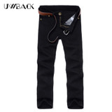 Uwback Summer Casual Pants Men Designed Back Pocket Novelty Trousers Cotton 2017 Fashion Zipper Fly Male Pants DBA050