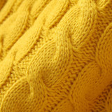 UVKKC Women Sweater Pullovers Fashion Casual Long Sleeve O-neck Twist Knitted Christmas Sweter Casacos Femininos Sweter Damski