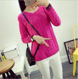 UVKKC Women Sweater Pullovers Fashion Casual Long Sleeve O-neck Twist Knitted Christmas Sweter Casacos Femininos Sweter Damski