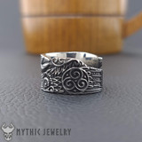 Odin's Ravens Ring Huginn and Muninn With Triskelions